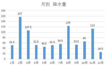 降水量 (mm)