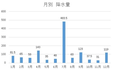 降水量 (mm)