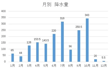 降水量 (mm)