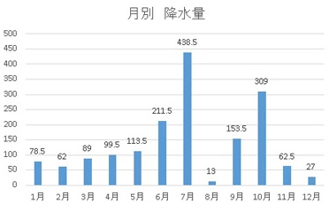 降水量 (mm)