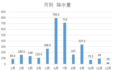 降水量 (mm)